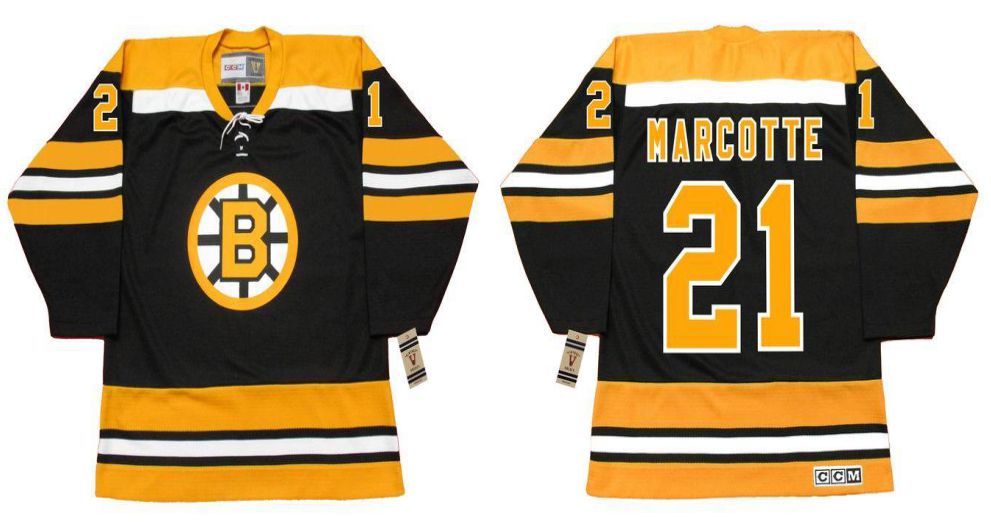 2019 Men Boston Bruins #21 Marcotte Black CCM NHL jerseys->boston bruins->NHL Jersey